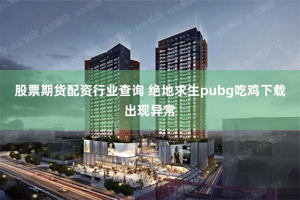 股票期货配资行业查询 绝地求生pubg吃鸡下载出现异常