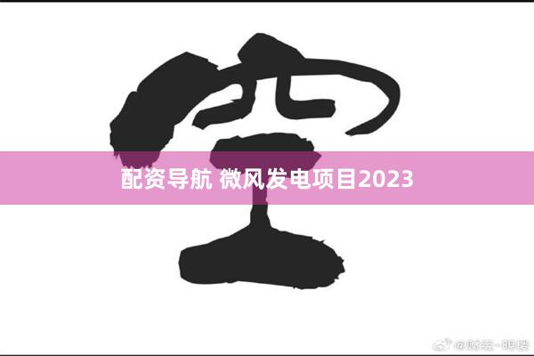 配资导航 微风发电项目2023