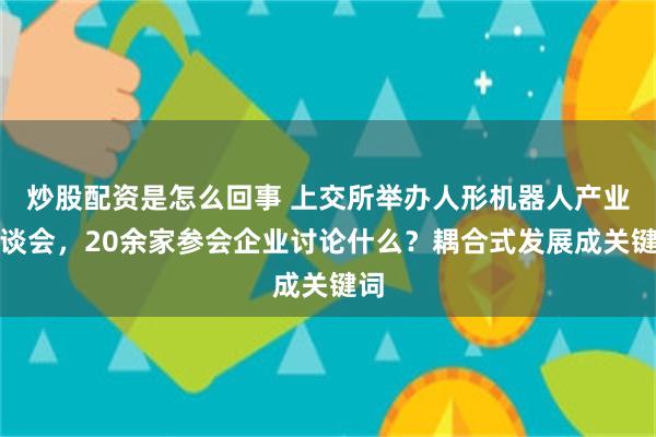 炒股配资是怎么回事 上交所举办人形机器人产业座谈会，20余家参会企业讨论什么？耦合式发展成关键词